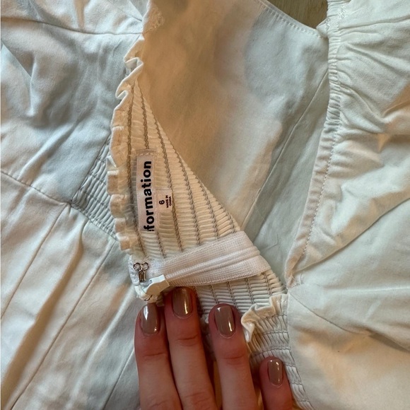 Reformation White Pleated Shirt - Picture 5 of 5